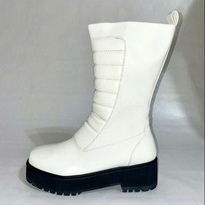 Nasty Gal Optic White Boots